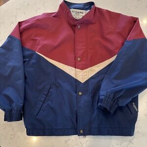 Vtg Tourney GoreTex Diagonal Colorblock Waterproof Windbreaker Jacket Grandpa LG